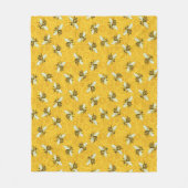 Honeybees Honeycomb Beehive Bee Nature Pattern Fleecedecke (Vorderseite)