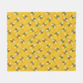 Honeybees Honeycomb Beehive Bee Nature Pattern Fleecedecke (Vorderseite (Horizontal))