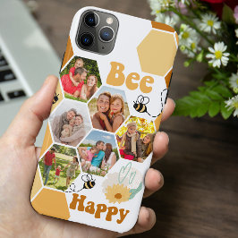 Honeycomb 6 Foto Collage Bee Happy Case-Mate iPhone Hülle