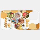 Honeycomb 6 Foto Collage Bee Happy White Case-Mate iPhone Hülle (Rückseite (Horizontal))