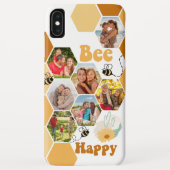 Honeycomb 7 Foto Collage Bee Happy Case-Mate iPhone Hülle (Rückseite)