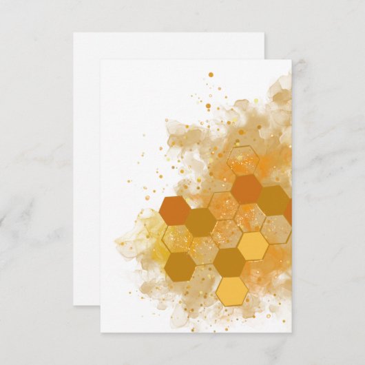 Honeycomb Alcohol Ink Dankeskarte (Vorne/Hinten)