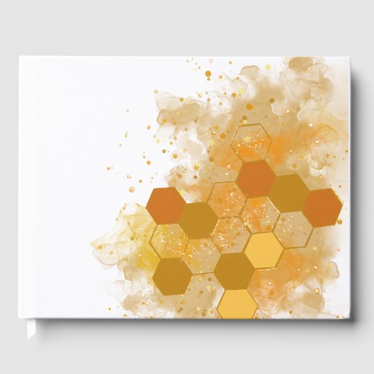 Honeycomb Alcohol Ink Gästebuch (Vorderseite)