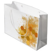 Honeycomb Alcohol Ink Große Geschenktüte (Rückseite Schrägansicht)
