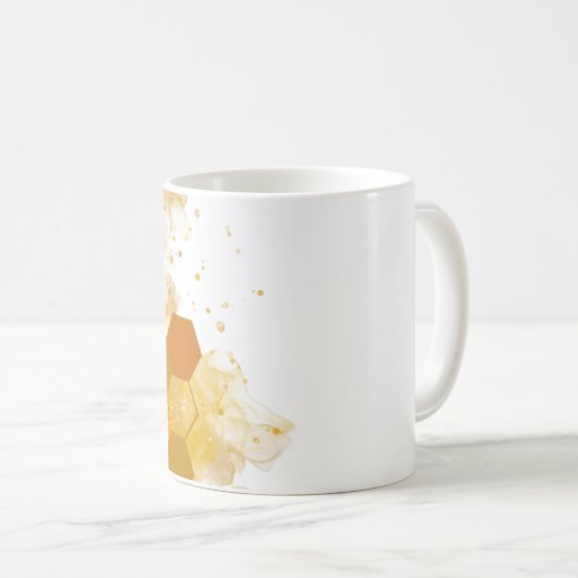 Honeycomb Alcohol Ink Kaffeetasse (VorderseiteRechts)