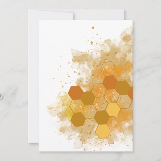 Honeycomb Alcohol Ink Save The Date (Vorderseite)