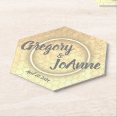 Honeycomb April Wedding Recycling Paper Untersetze Untersetzer (angewinkelt)