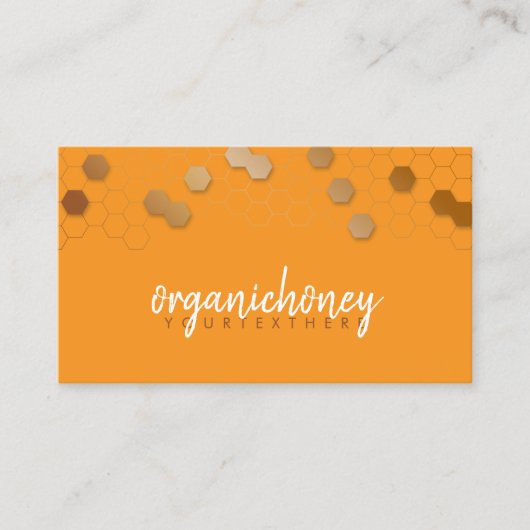 Honeycomb Bear Apiary Gold Visitenkarte (Vorderseite)