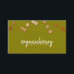 Honeycomb Bear Apiary Green Gold Visitenkarte<br><div class="desc">Honeycomb Bear Apiary Green Gold</div>