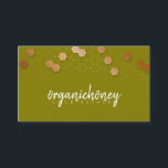 Honeycomb Bear Apiary Green Gold Visitenkarte<br><div class="desc">Honeycomb Bear Apiary Green Gold</div>