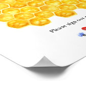 Honeycomb Bee Baby Shooter Guest Book Game Poster (Ecke)