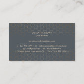 Honeycomb Bee Beekeeper Apiarist Elegant Visitenkarte (Rückseite)