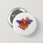 Honeycomb Bee Button (Vorne & Hinten)