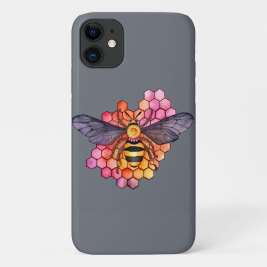 Honeycomb Bee Case-Mate iPhone Hülle (Rückseite)