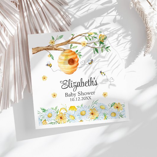 Honeycomb Bee Chamomile Baby Dusche Serviette