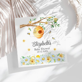 Honeycomb Bee Chamomile Baby Dusche Serviette