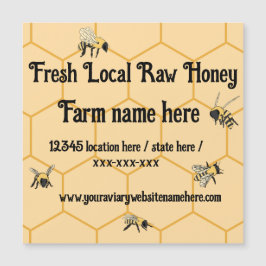 Honeycomb Bee Farm Business Magnetkarte
