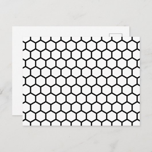 Honeycomb Bee Hive Hexagonal Muster Postkarte (Vorne/Hinten)