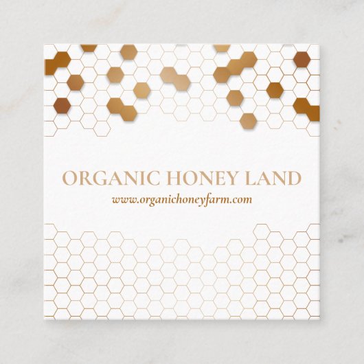 Honeycomb Bee keeper Apiarist Quadratische Visitenkarte (Vorderseite)