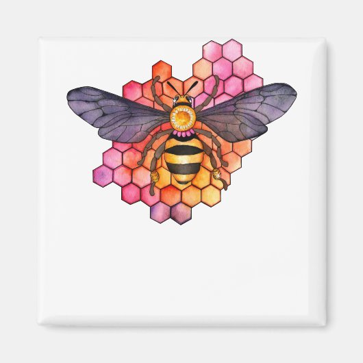 Honeycomb Bee Magnet (Vorne)