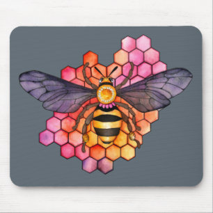 Honeycomb Bee Mousepad
