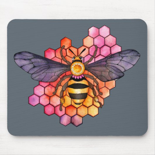 Honeycomb Bee Mousepad (Vorne)