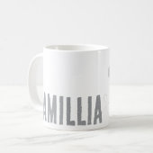 Honeycomb Bee Name Typografie Design Kaffeetasse (Vorderseite Links)