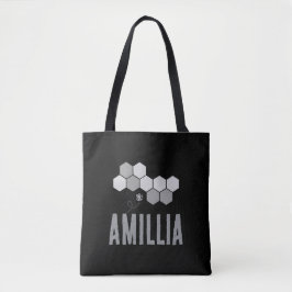 Honeycomb Bee Name Typografie Design Tasche