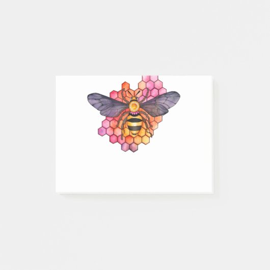 Honeycomb Bee Post-it Klebezettel (Vorderseite)
