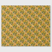 Honeycomb Bee Sonnenblumenmuster Geschenkpapier (Flach)