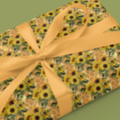 Honeycomb Bee Sonnenblumenmuster Geschenkpapier