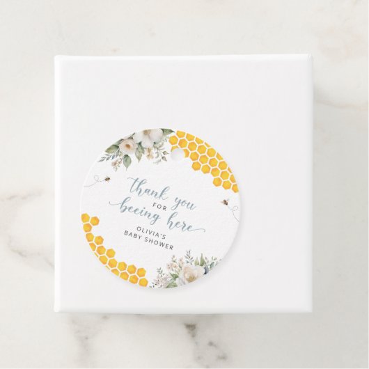 Honeycomb Bee Summer Baby Dusche Danke Geschenkanhänger (Beispiel)