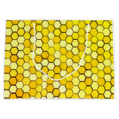 Honeycomb Bee Themed Große Geschenktüte (Vorderseite)