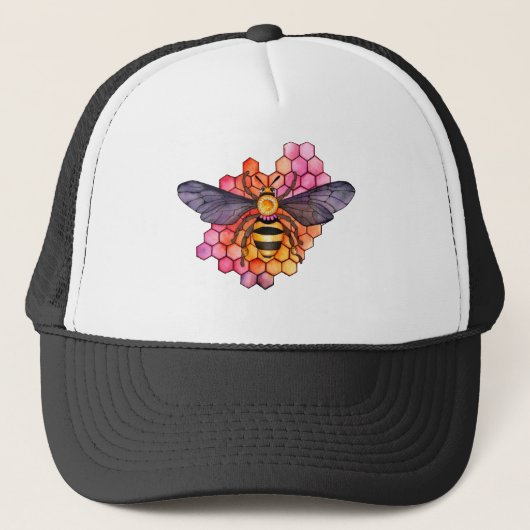 Honeycomb Bee Truckerkappe (Vorderseite)