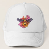 Honeycomb Bee Truckerkappe (Vorderseite)