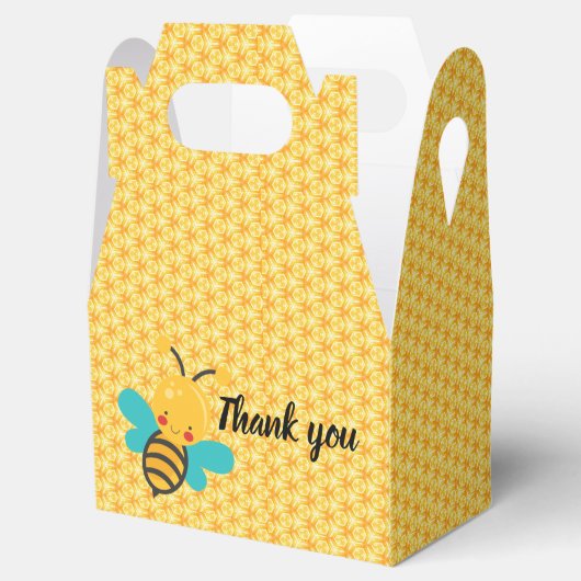 Honeycomb Bee Vielen Dank Gable Fevor Box Geschenkschachtel (Geöffnet)