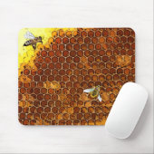 Honeycomb Beehive Honey Bee Mouse Pad Mousepad (Mit Mouse)