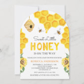 Honeycomb Beehive Sweet Honey Bee Baby Shower Einladung (Vorderseite)
