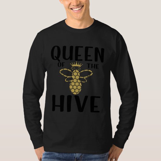 Honeycomb Beekeeper Bee Queen of the Hive T-Shirt (Vorderseite)