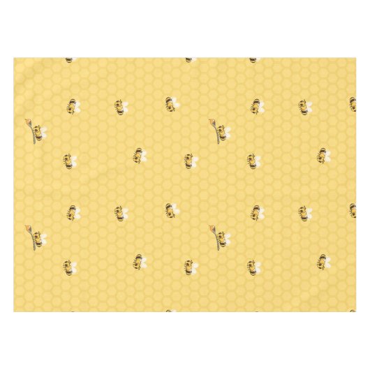 Honeycomb Bees Cooking Tableclout Tischdecke (Vorderseite (Horizontal))