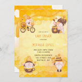 Honeycomb Bees Gnomes Baby Dusche Einladung (Vorne/Hinten)