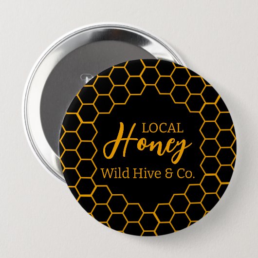 Honeycomb – Black or White Background Button (Vorne & Hinten)