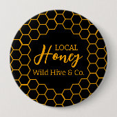 Honeycomb – Black or White Background Button (Vorderseite)