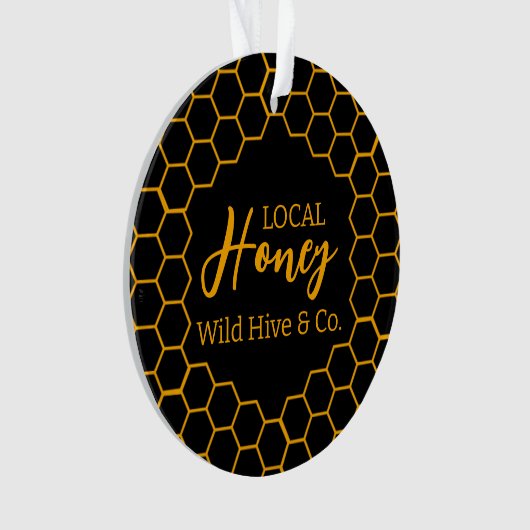 Honeycomb – Black or White Background Ornament (Vorderseite)
