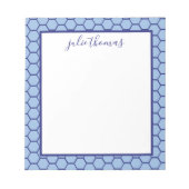 Honeycomb Blue and Navy Notepad Notizblock (Vorderseite)