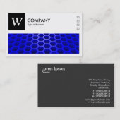 Honeycomb Blue - Logo und Panel v2 - Schwarz Visitenkarte (Vorne/Hinten)