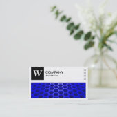 Honeycomb Blue - Logo und Panel v2 - Schwarz Visitenkarte (Stehend Vorderseite)