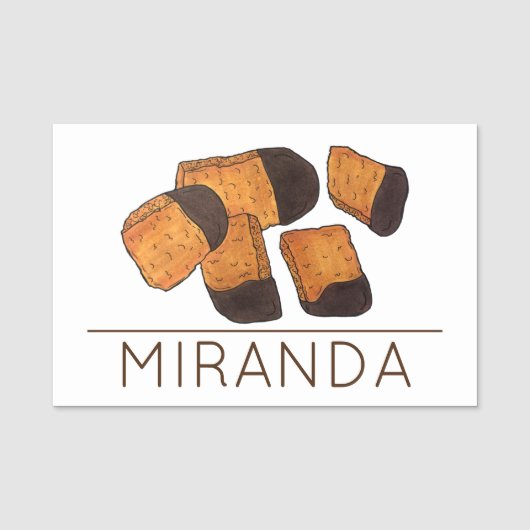 Honeycomb British Sponge Cinder Toffee Sweet Shop Namensschild (Vorderseite)