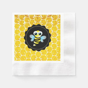 Honeycomb Bumble Bee Baby Dusche Napkins Serviette