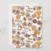 Honeycomb Bumble Bee Baby Shower Einladung (Rückseite)